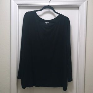 Black long sleeve piko top